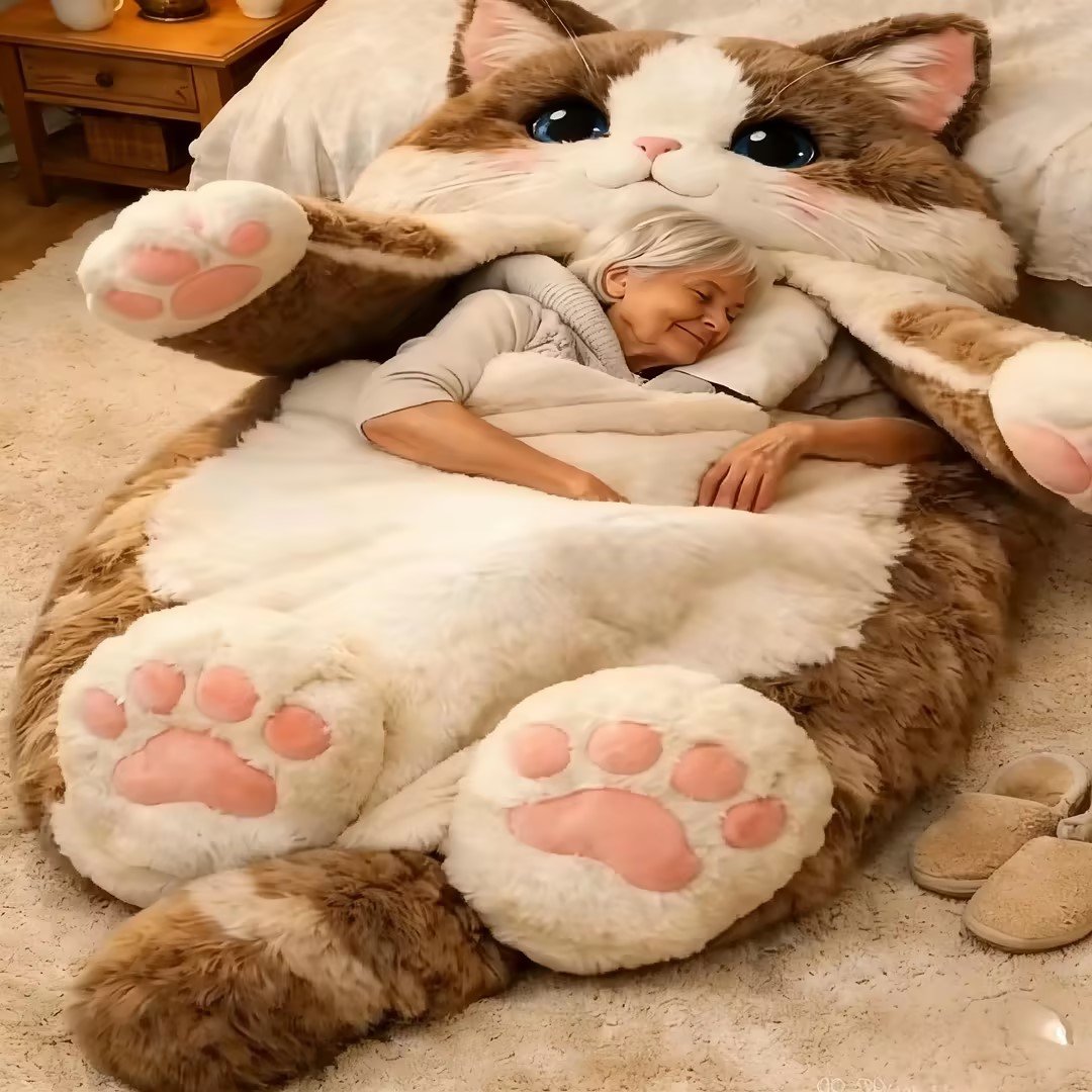 🔥Save up to 49% OFF ends soon🌟🐱 Fluffy cat sleeping bag– Soft, Warm & Purrfectly Cozy😴💤