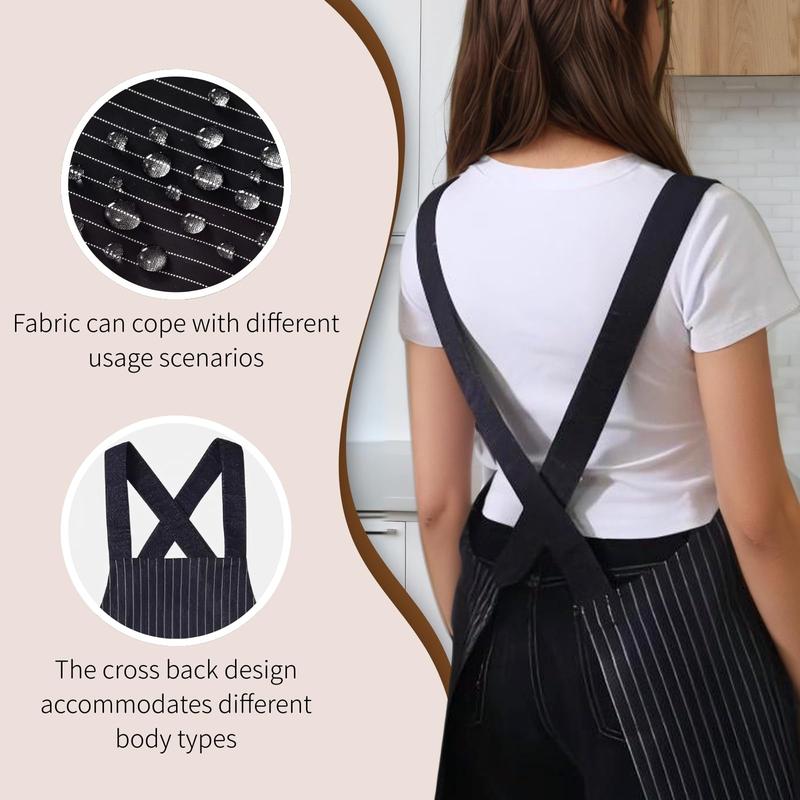 🔥Last Day 50% OFF - 🔥 Apron with Pockets for Women and Men Cross Back Design with Towel