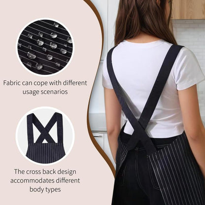 🔥Last Day 50% OFF - 🔥 Apron with Pockets for Women and Men Cross Back Design with Towel