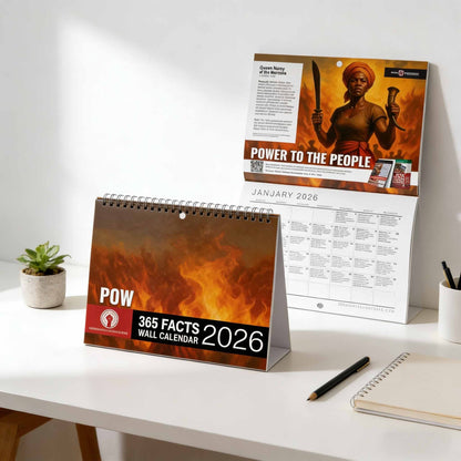 📅2026 Black History 365 Facts Wall Calendar – Power to the People✊🏾