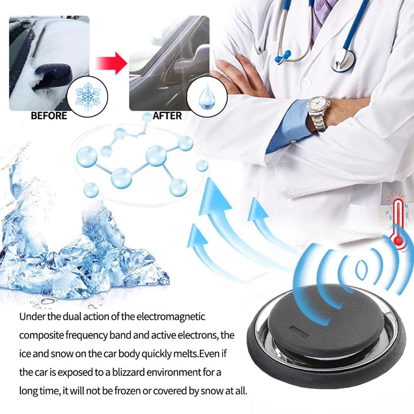 🔥FLASH SALE: 71% OFF❄️🚗Car De-Icing Snow-Melting Snow Removal Instrument