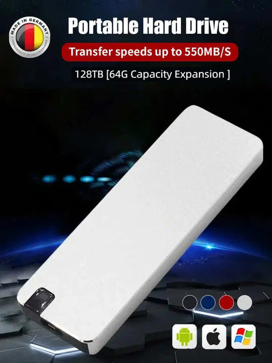 😻128TB expandable hard drive, metal body + shockproof design, 80% off in 3-day flash sale!❤️