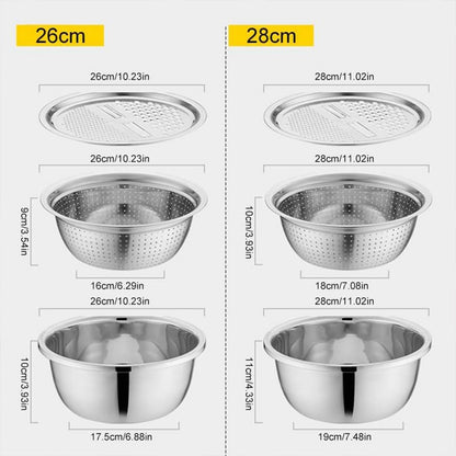 Stainless Steel Grater with Drain Basket🥕🥗
