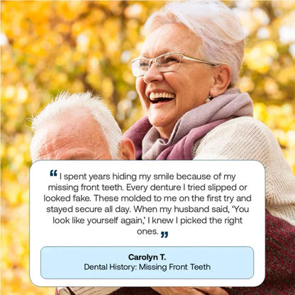 🌎Ends Today: 50% OFF!  Elycura™  Custom-Fit Full Functional Dentures Make you more confident
