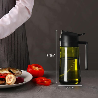 💕2 in 1 Glass Oil Sprayer & Dispenser🔥