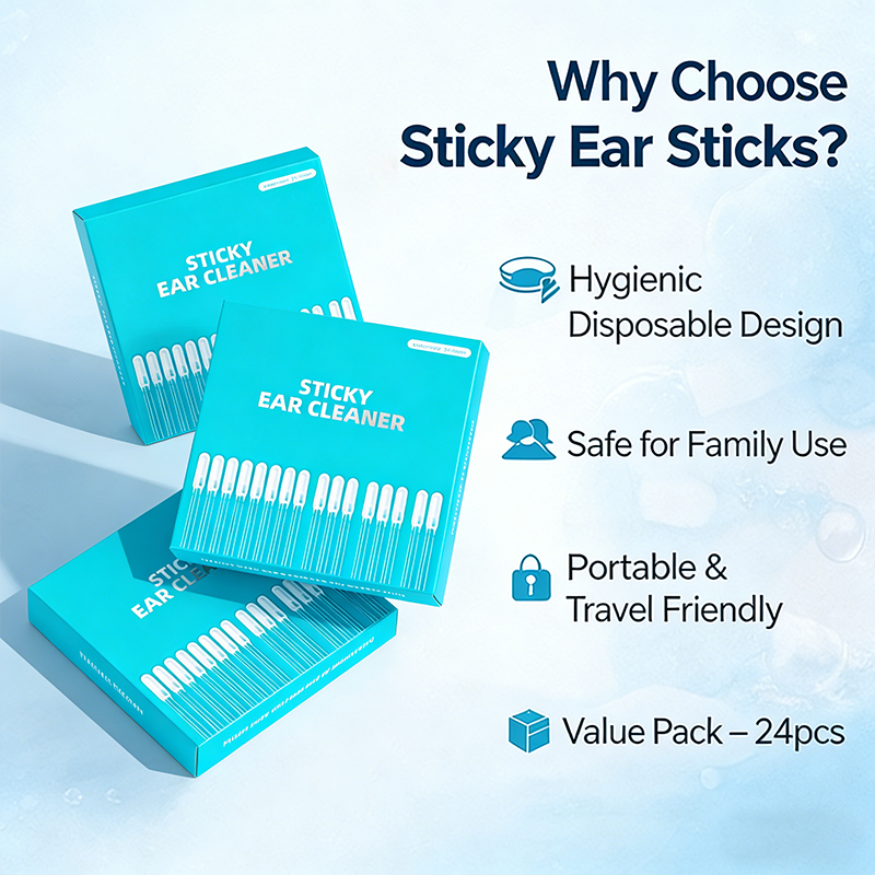 🔥Last Day 50% OFF 💦Sticky Ear Cleaning Sticks – Gentle, Visible Ear Care