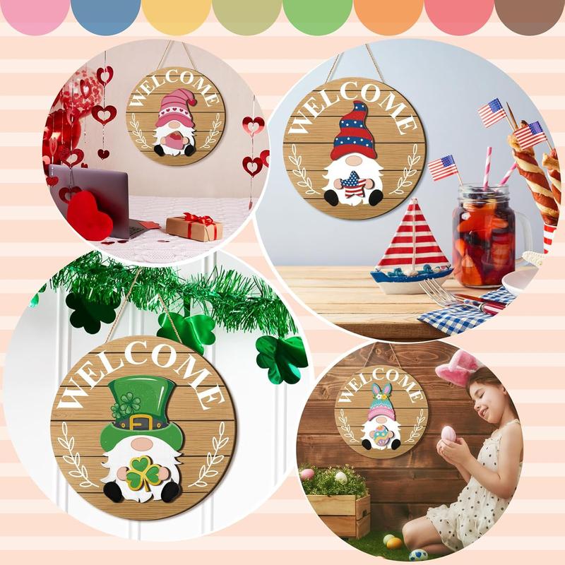 💫Interchangeable Wooden Gnome Decor Holiday Seasonal Gnome Decorations🚪(📦Buy 2 Free Shipping)