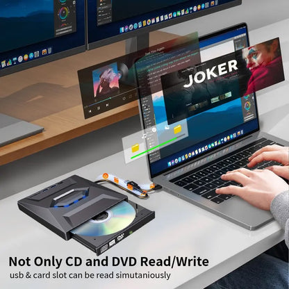 🔥Retro Laptop CD DVD Player USB C 3.0 Portable CD Burner