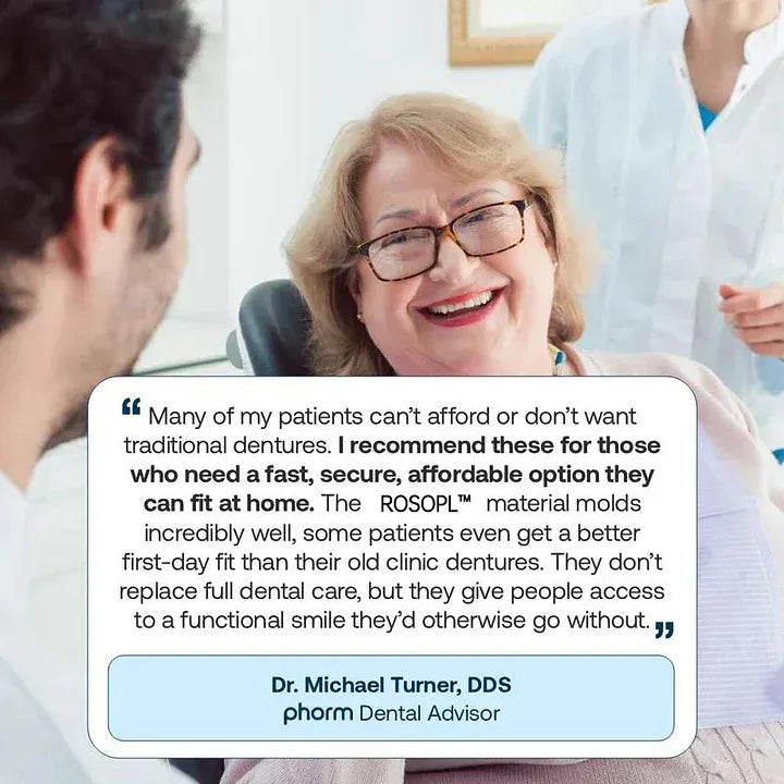 🌎Ends Today: 50% OFF!  Elycura™  Custom-Fit Full Functional Dentures Make you more confident