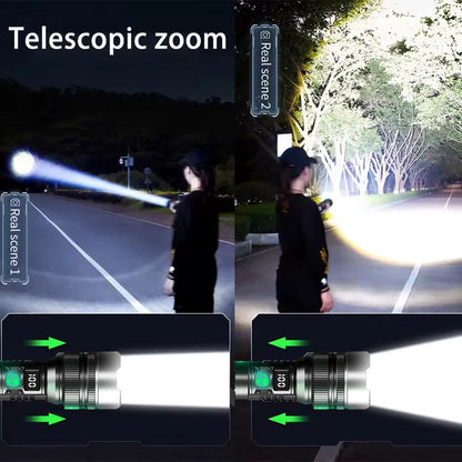 StormBeam Rechargeable Flashlight with Telescoping Zoom