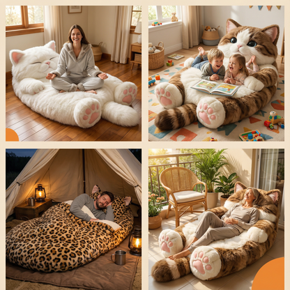 🔥Save up to 49% OFF ends soon🌟🐱 Fluffy cat sleeping bag– Soft, Warm & Purrfectly Cozy😴💤
