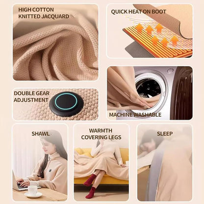 Portable Heated Shawl – Stay Warm Anywhere, Anytime