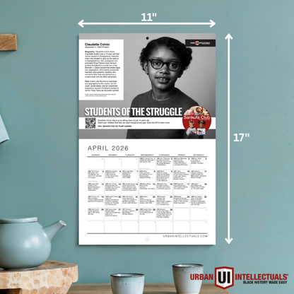 📅2026 Black History 365 Facts Wall Calendar – Power to the People✊🏾