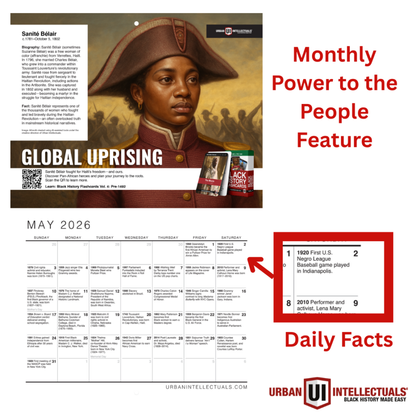 📅2026 Black History 365 Facts Wall Calendar – Power to the People✊🏾
