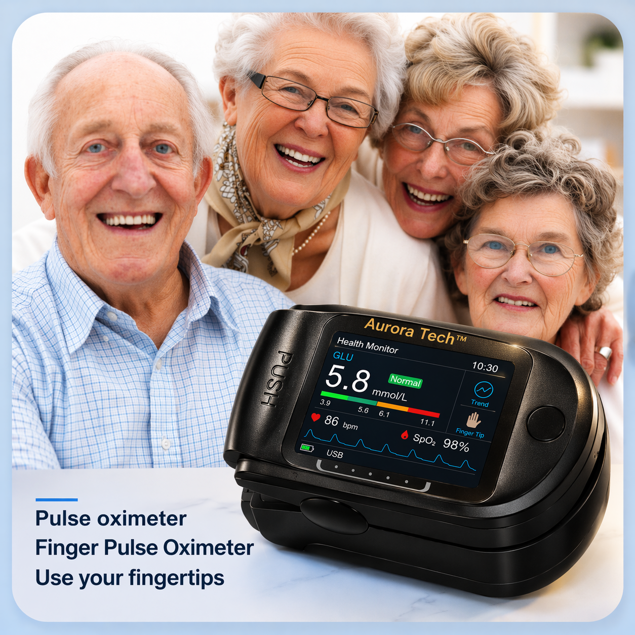 ⭐Aurora Tech™Non-Invasive AI Blood Sugar Analyzer | High-Precision 99.9% Accuracy | TGA Certified