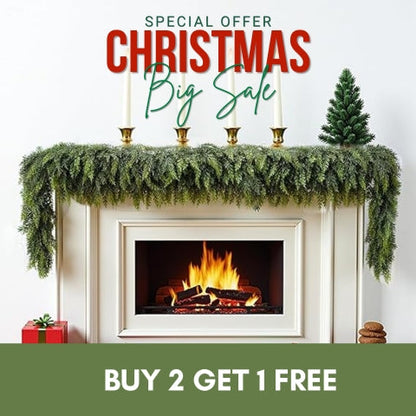 🎅HOT SALE 49% OFF💥2025 Premium Christmas Artificial Cedar Garland🎄 (6 FT / 1.8 M)