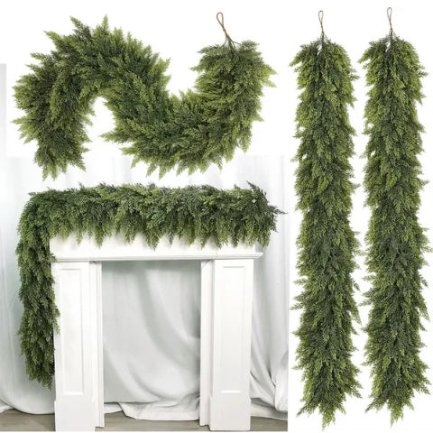 🎅HOT SALE 49% OFF💥2025 Premium Christmas Artificial Cedar Garland🎄 (6 FT / 1.8 M)
