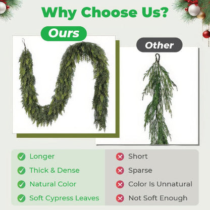 🎅HOT SALE 49% OFF💥2025 Premium Christmas Artificial Cedar Garland🎄 (6 FT / 1.8 M)