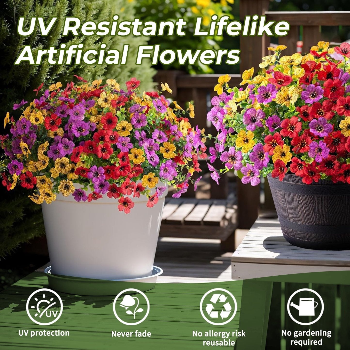 💥Upgraded high-grade material 🌱High-Grade Material Artificial Flowers(Zero Pollen Allergies)