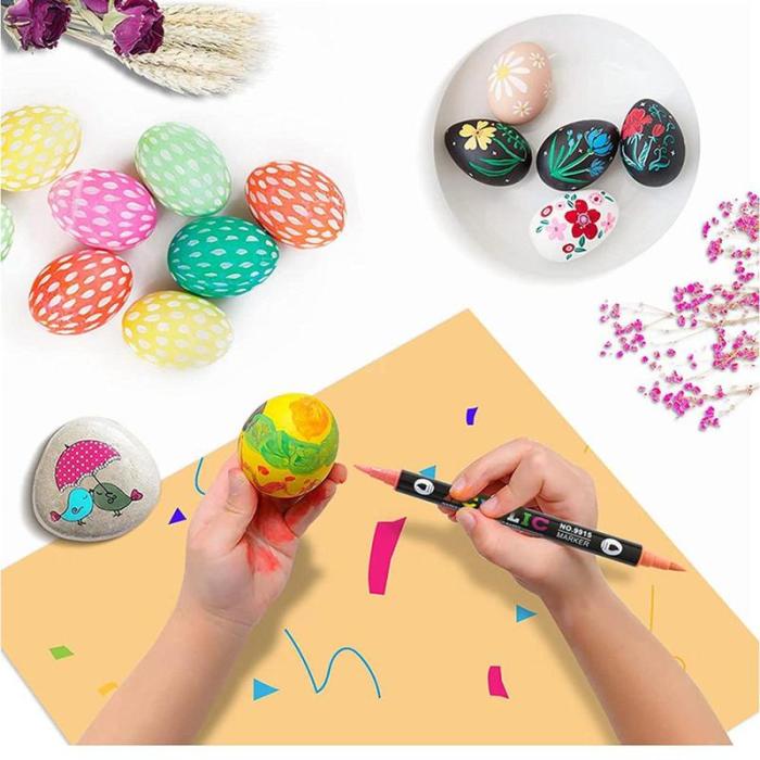 Dual Tip Acrylic Paint Pen Marker - 24/48/72/120 Colors