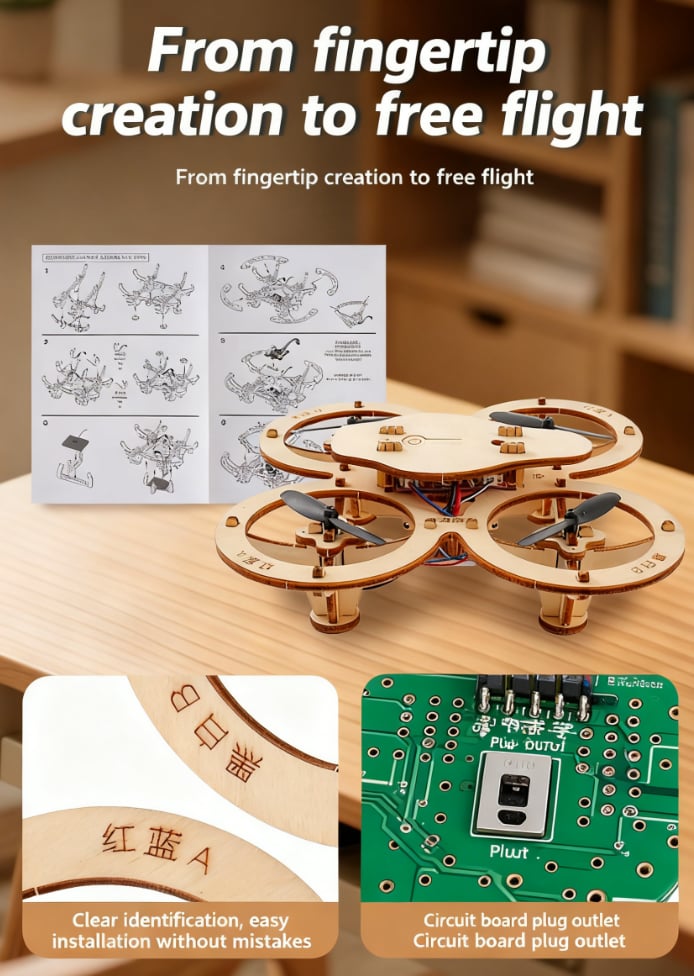 DIY Remote Controlled Drone Educational diy Kit