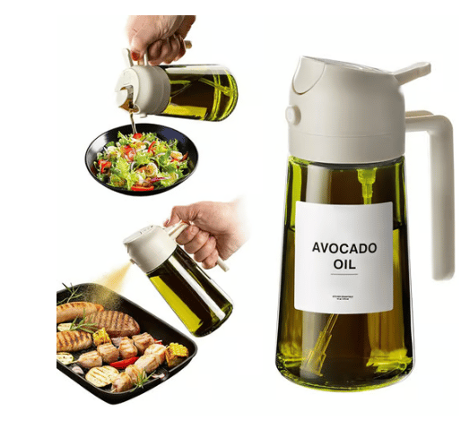 💕2 in 1 Glass Oil Sprayer & Dispenser🔥