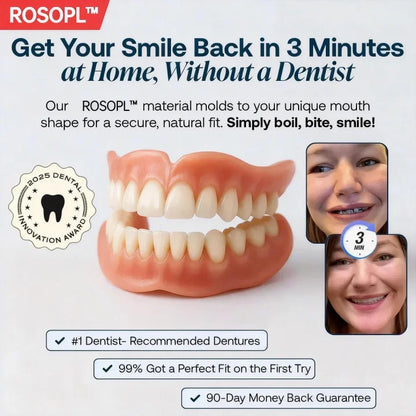 🌎Ends Today: 50% OFF!  Elycura™  Custom-Fit Full Functional Dentures Make you more confident