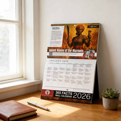 📅2026 Black History 365 Facts Wall Calendar – Power to the People✊🏾