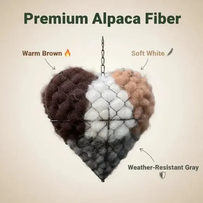 🔥LAST DAY 50% OFF - 🕊️🏡Handmade Natural Alpaca Fiber Bird Nesting Heart❤️Bird lovers gift