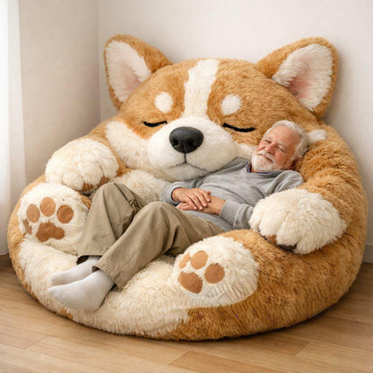 🔥Save up to 49% OFF ends soon🌟🐶 Fluffy dog sleeping bag– Soft, Warm & Purrfectly Cozy😴💤